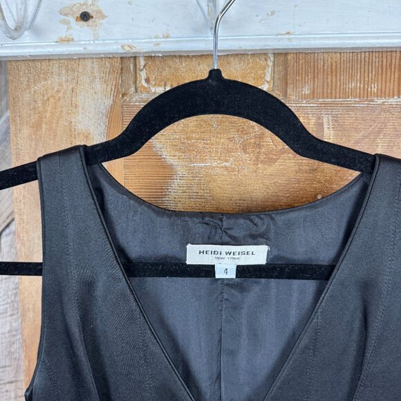 Heidi Weisel Satin Pleated Dress Size 4 - Picture 4 of 12